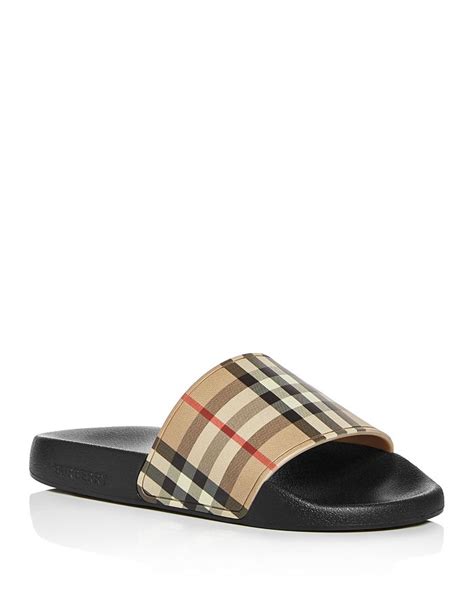 burberry slides women's|burberry flip flops for women.